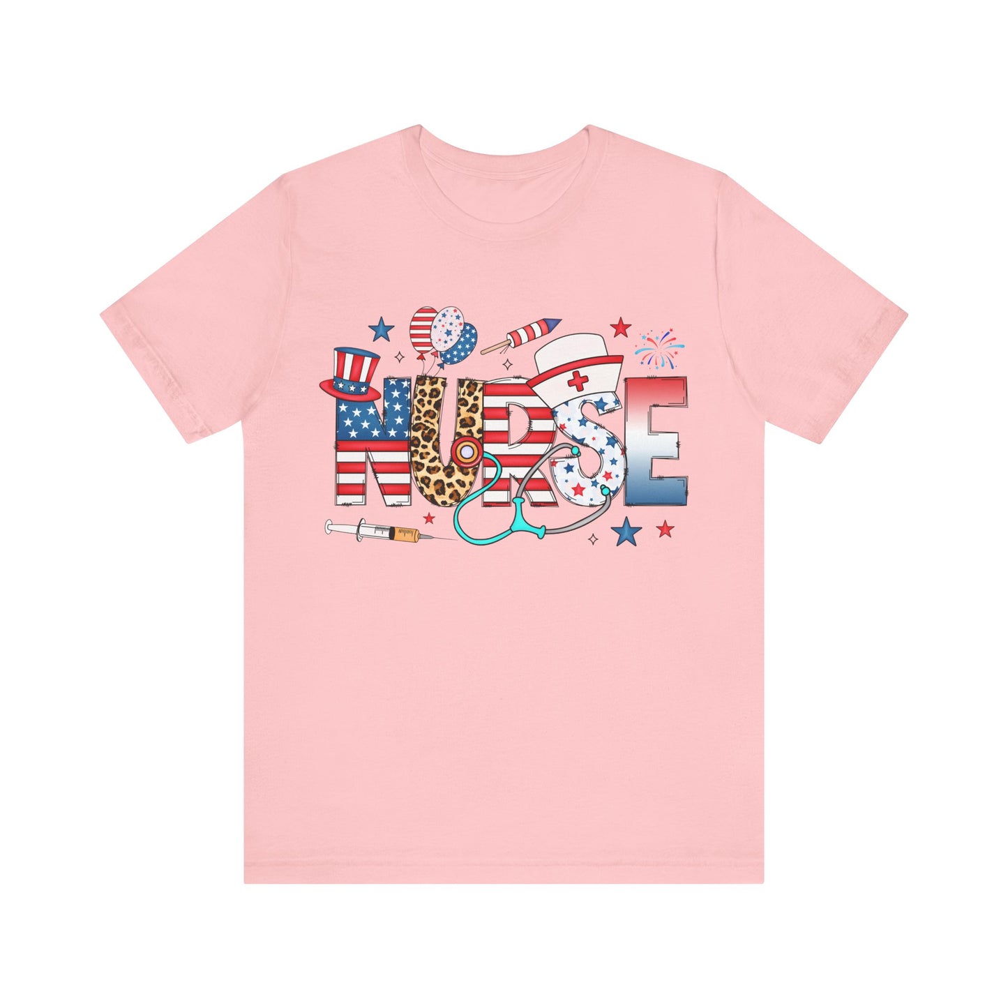 USA Nurse Pattern T-Shirt