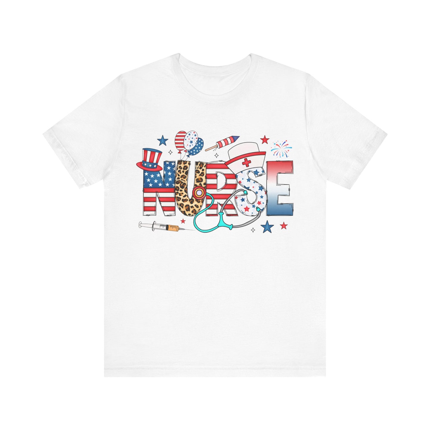 USA Nurse Pattern T-Shirt